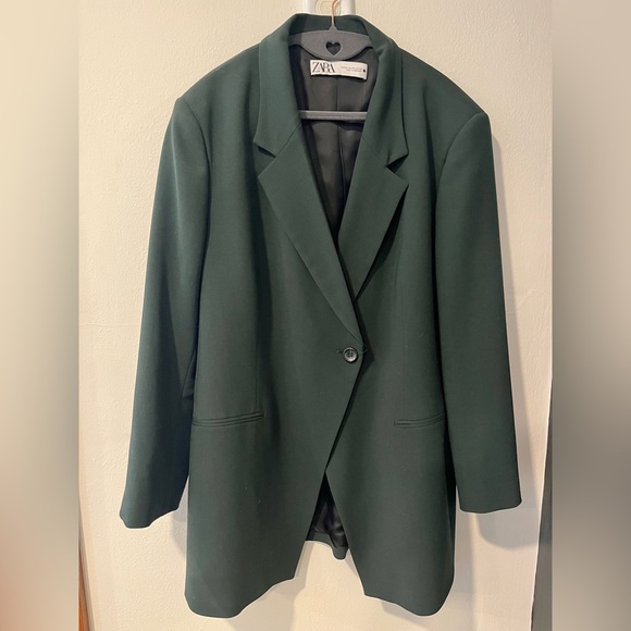 Zara Jackets & Blazers - Zara Dark Green Blazer